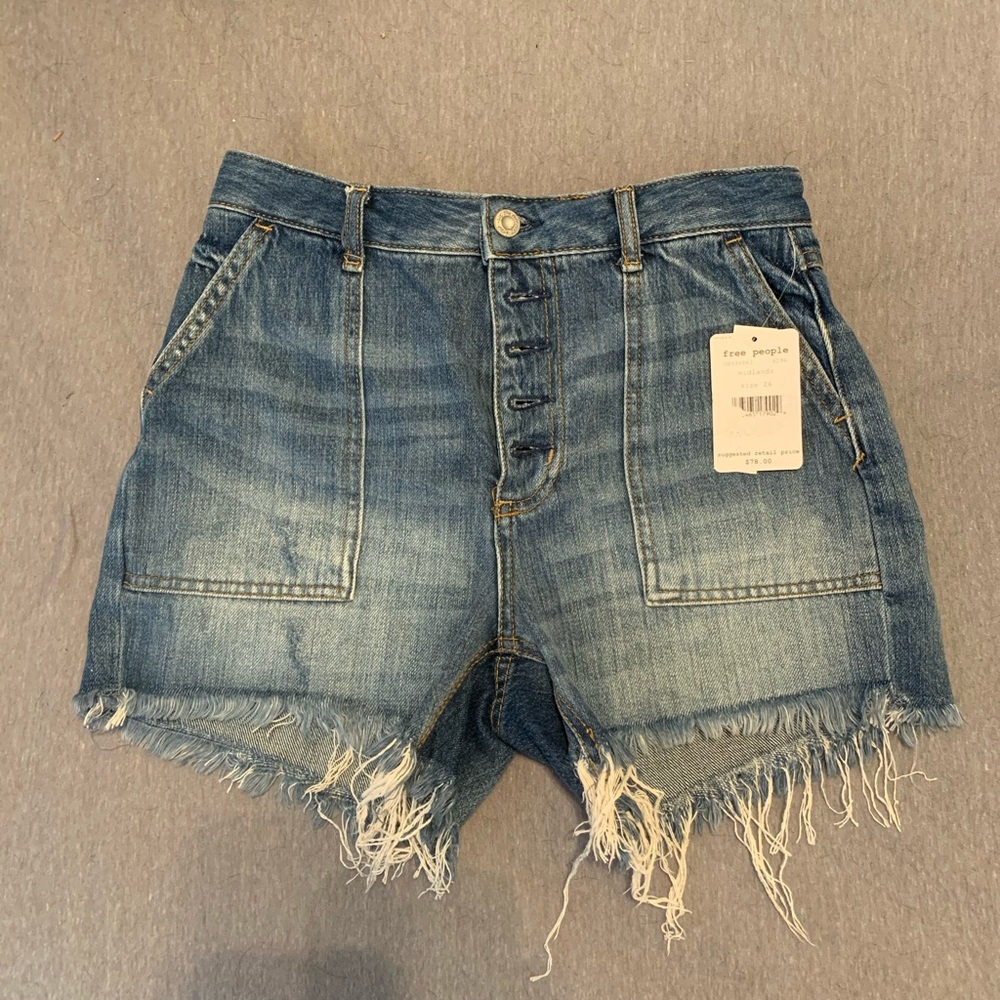 FREE PEOPLE JESSE CARPENTER JEAN SHORTS